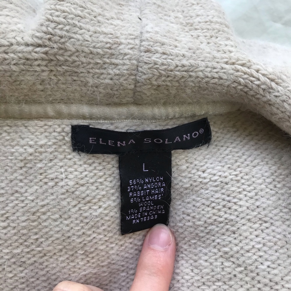 Angora Wool Cardigan Ruffle - Picture 3 of 8